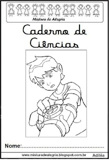 Capa caderno ciências Ben 10