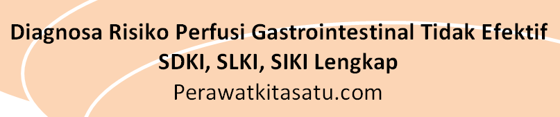 Diagnosa Risiko Perfusi Gastrointestinal Tidak Efektif SDKI, SLKI, SIKI Lengkap dan rasional