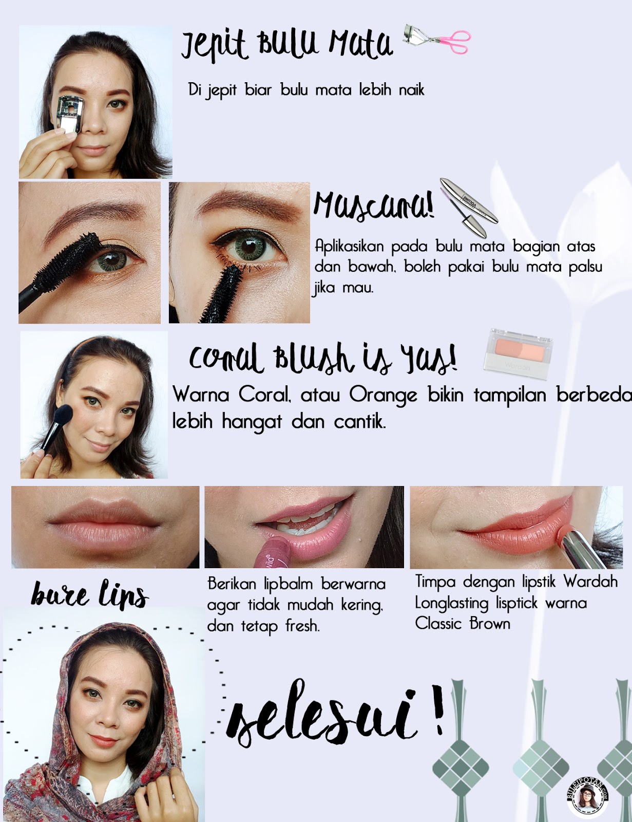 AOBT Tutorial Makeup Lebaran Natural Nuansa Cokelat Dari Wardah