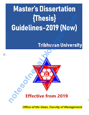 New Master's Degree Dissertation (Thesis ) Guidelines, Tribhuvan University-2022