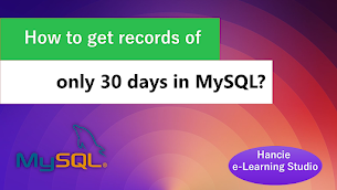 How to get the records of only 30 days in MySQL? - Responsive Blogger Template
