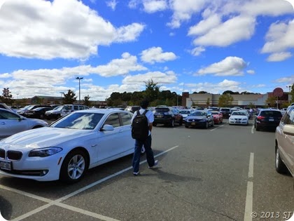 In the parking lot outside Waldbaum's