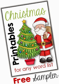 Christmas Printables for any Word List freebie