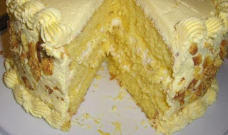 LEMON CAKE WITH LEMON FILLING AND LEMON BUTTER FROSTING