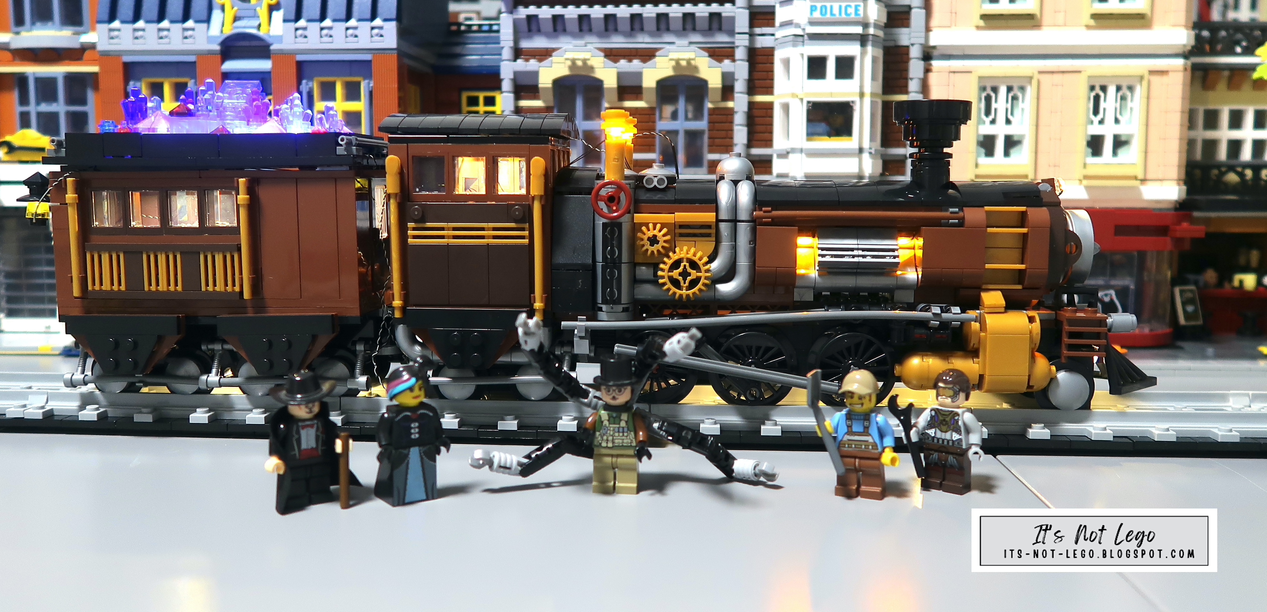 It's Not Lego: Lego Compatible Funwhole F9006 Steampunk Ore Train