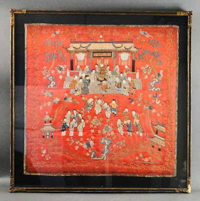 Chinese Silk Court Scene