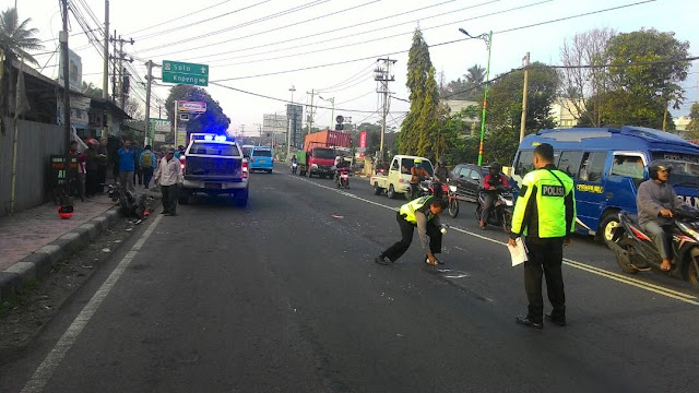 Bus Tabrak Motor, Seorang Pelajar Tewas