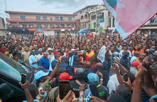 2023 Presidential candidate of the Labour Party (LP), alongside his running mate, Dr. Yusuf Datti Baba-Ahmed, arrive Lagos for the conclusion of 2023 Presidential Campaign rally across all 36 States of Nigeria