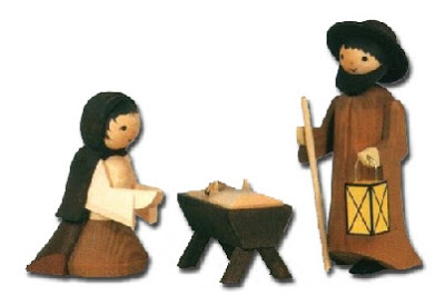 Wooden nativity figures