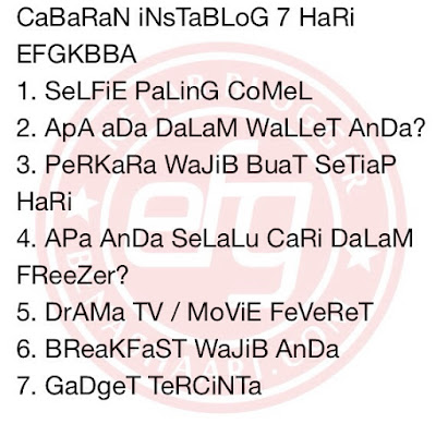 Cabaran7Hari EFGKBBA - Selfie Paling Comel