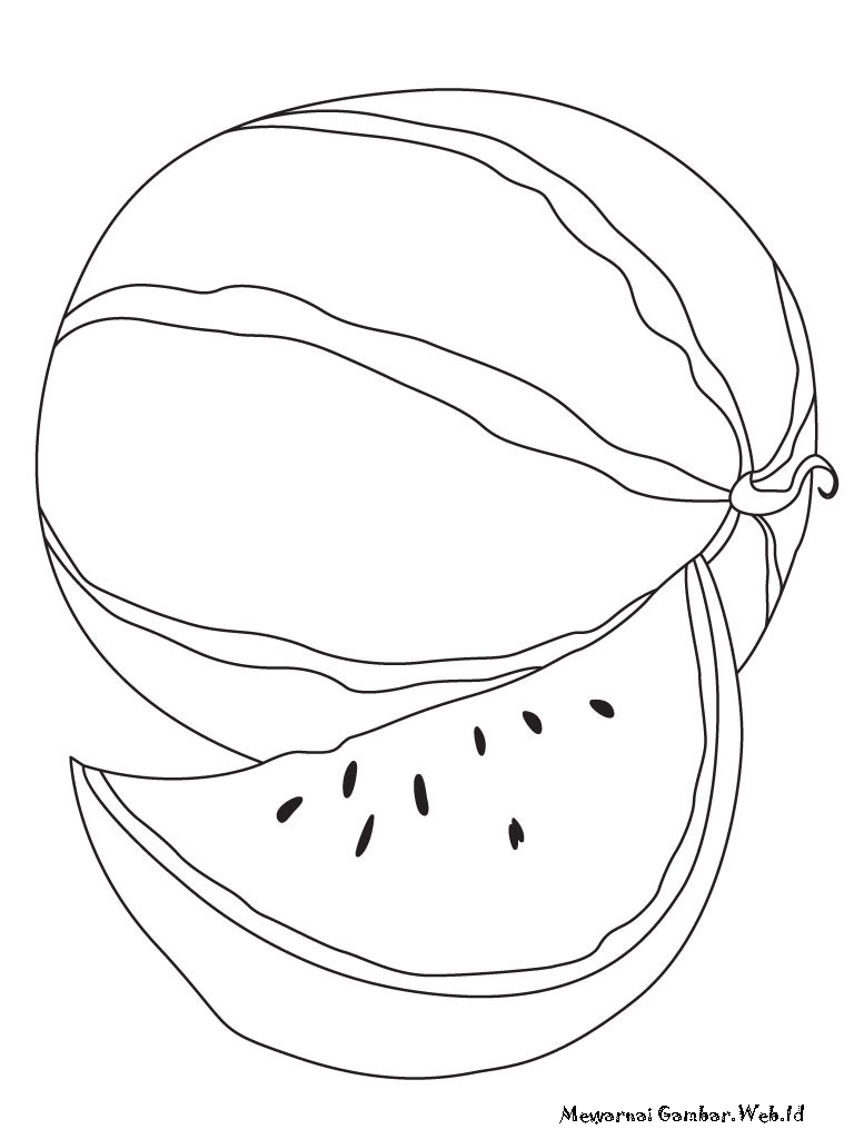 Free coloring pages of gambar buah