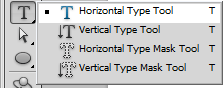 tool untuk membuat teks pada photoshop