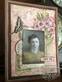 Sara Emily Barker https://sarascloset1.blogspot.com/2020/05/vintage-pink-inspiration.html Mixed Media Card #timholtz #stampersanonymous #rangerdistress #ideaology  9