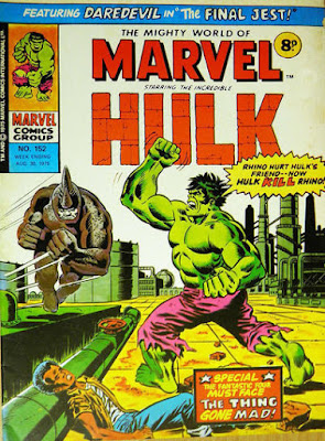 Mighty World of Marvel #152, Hulk vs Rhino