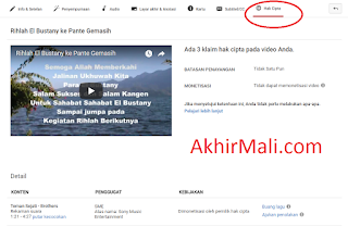 Cara Menghilangkan Copyright Video Youtube