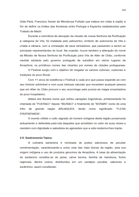 INVENTÁRIO DA OFERTA E INFRA ESTRUTURA TURÍSTICA DE SANTARÉM – PARÁ – AMAZÔNIA – BRASIL - 2010 - III. ATRATIVOS TURÍSTICOS