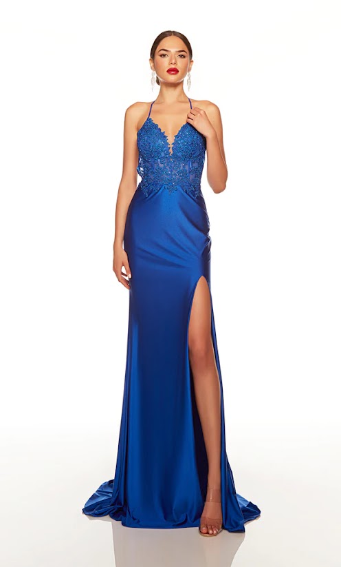 royal blue prom dress