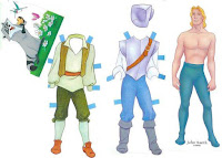 Personajes de Disney recortables para vestir