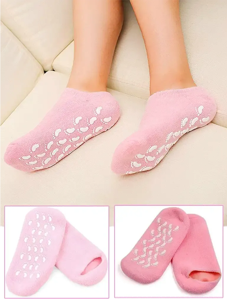 جوارب جبا سيليكون جيل: ترطيب عميق، نعومة فائقة، وحماية مثالية للقدمين  Spa Gel Socks‏