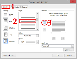 Cara Mudah Membuat Garis KOP Surat di Microsoft Word 2007/2010