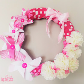 Pretty in Pink Pinwheel Wreath