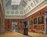 Interiors of the New Hermitage. The Room of Spanish Art by Edward Petrovich Hau - Architecture Drawings from Hermitage Museum