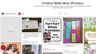 https://www.pinterest.com/LSSchachter/creative-math-ideas-primary/