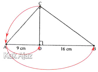 Cara menentukan panjang AC dari dua segitiga sebangun