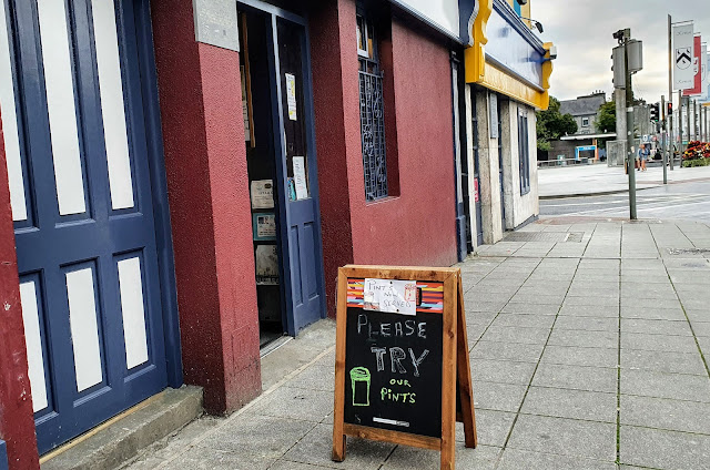 Young lads overheard in Eyre Square in 2023:  "Imagine the grottiest pub you've ever been in. Now imagine something just a bit grottier.   That's what Richardson's is like".