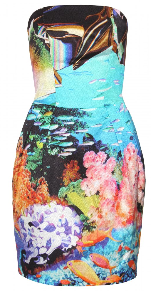 Aquatic digital print dress 1189 Mary Katrantzou