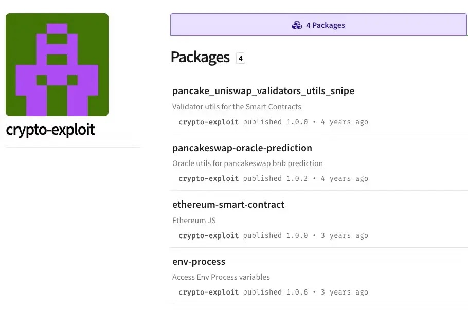 Malicious NPM Packages Attacking Ethereum Wallets Using Obfuscated JavaScript