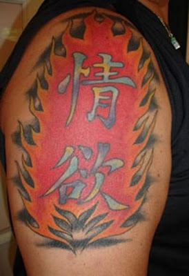Chinese Kanji sleeve Tattoo