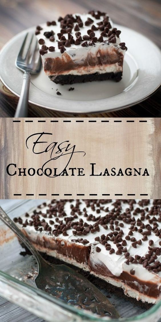Irresistible chocolate layers with cream cheese Chocolate Lasagna
