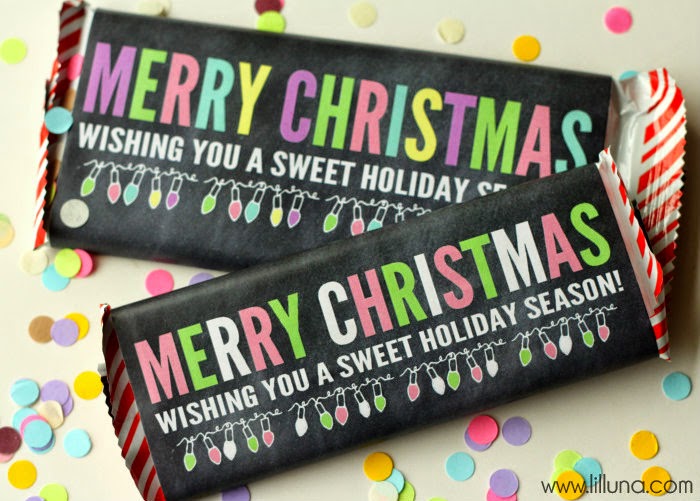 Merry Christmas Candy Bar Wrapper