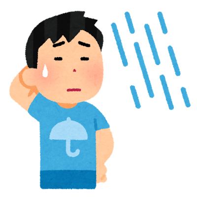 雨男のイラスト