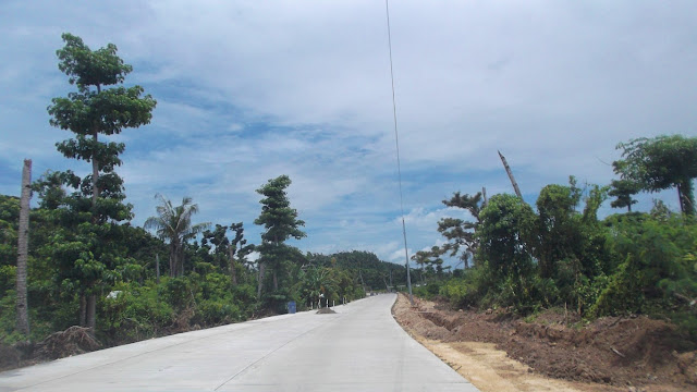 part of the road from Sulangan to Guiuan town proper