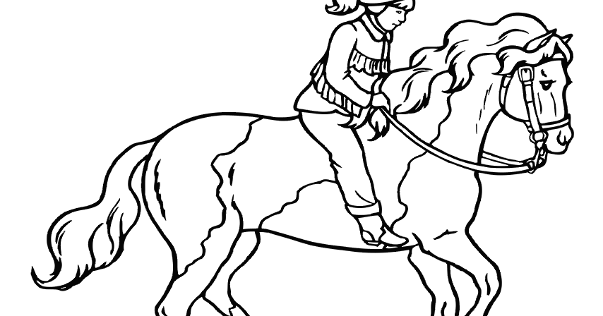 coloring pages online girl on animal horse coloring pages