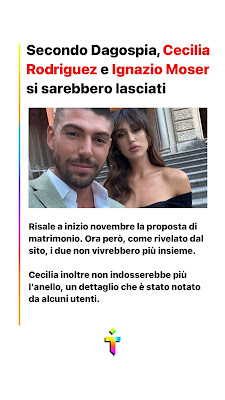 notizia trash italiano Cecilia Rodriguez e Ignazio Moser si sono lasciati