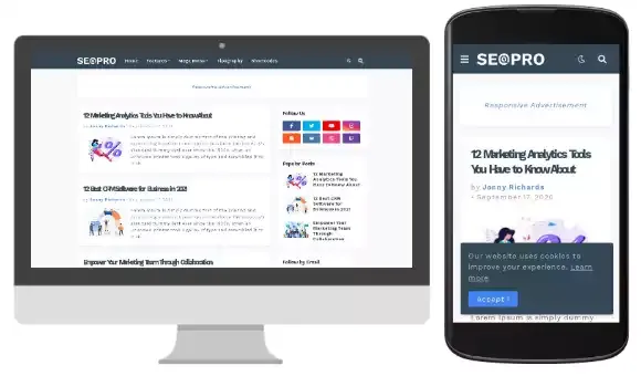 SeoPro - Responsive Blogger Template 2020 free Download