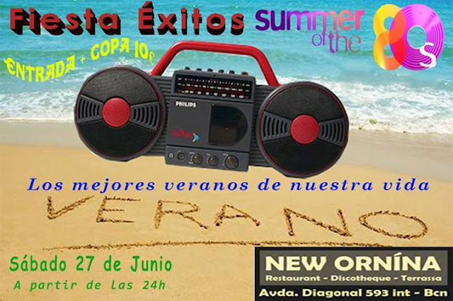 Flyer Fiesta Éxitos Summer 80