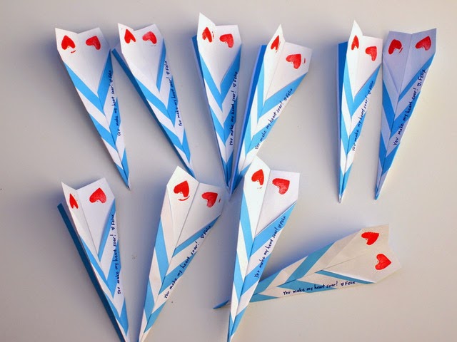 Paper Airplane Valentines
