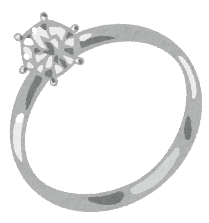ダイヤモンドリング 結婚指輪のイラスト かわいいフリー素材集 いらすとや