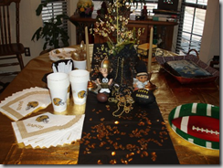 Saints tablescape