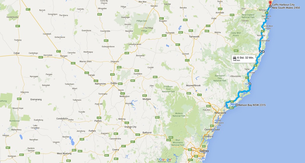 03 von Coffs Harbour nach Nelson Bay
