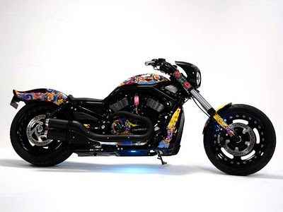 Modification sporty Airbrush Harley-Davidson Night Road 1