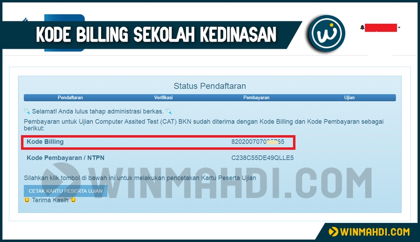 KODE BILLING SEKOLAH KEDINASAN