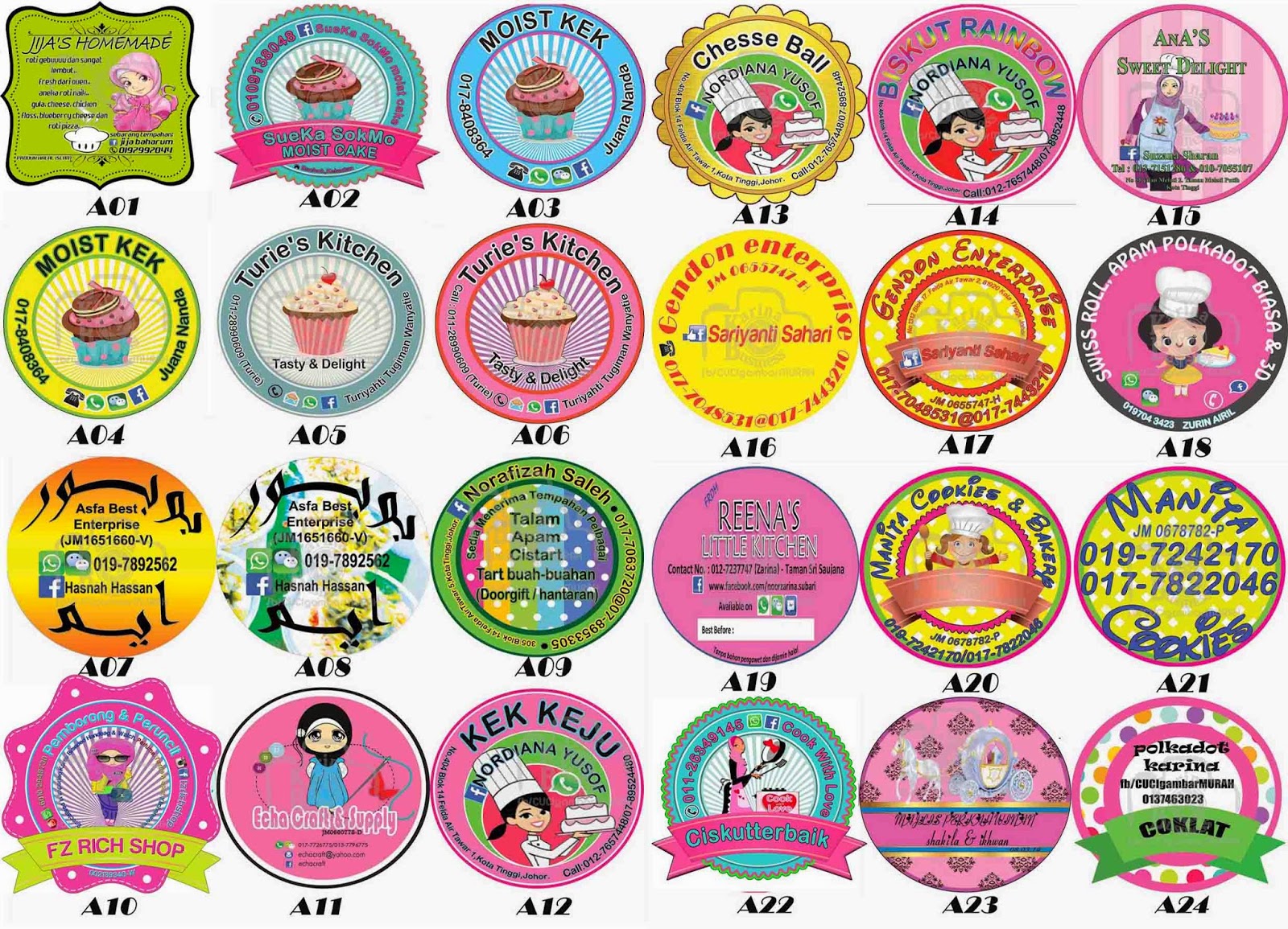 karina bizz Contoh  Design Sticker label produk