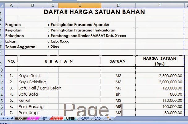 Contoh Rencana Anggaran Biaya Pembangunan Gedung  Share 