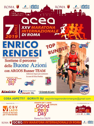 Enrico RENDESI Top Runner ARGOS Runner TEAM  Forze di Polizia  Maratona Internazionale di Roma 2019