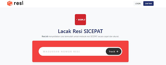 Cara Lacak Paket Sicepat